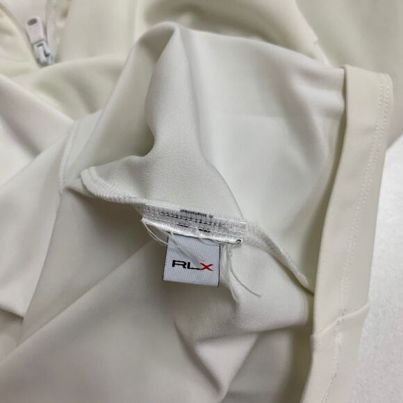 RLX Ralph Lauren Top Womens M Medium Ivory Floral Raglan Sleeve Quarter Zip Golf - Picture 10 of 14